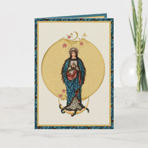Blessed Virgin Mary Mother Catholic Religious Card