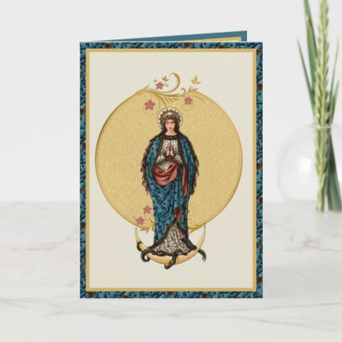 Blessed Virgin Mary Mother Catholic Religious  Card