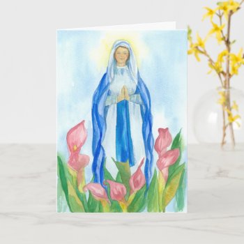 Blessed Virgin Mary Mother May Devotion Card by CountryGarden at Zazzle