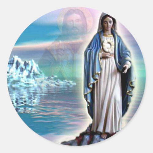 Blessed Virgin Mary _ Mother of God Classic Round Sticker