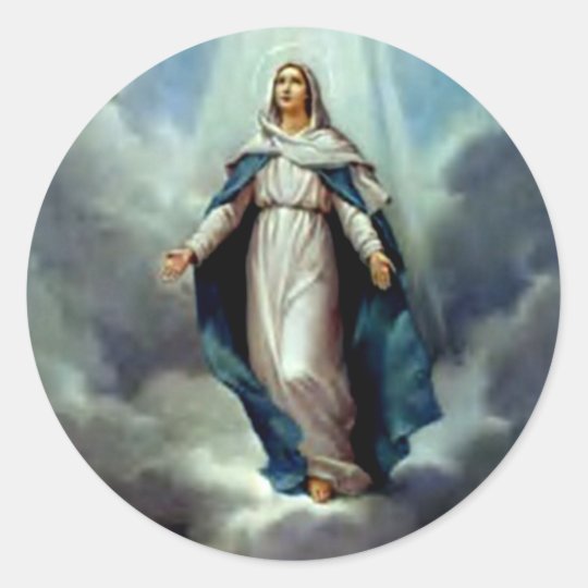 Blessed Virgin Mary - Mother of God Classic Round Sticker | Zazzle.com