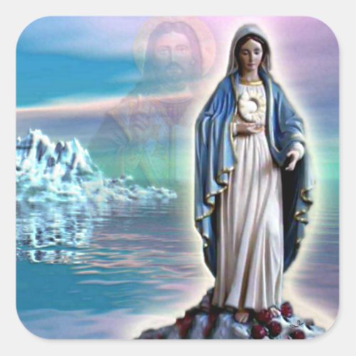 Blessed Virgin Mary _ Mother of God Square Sticker