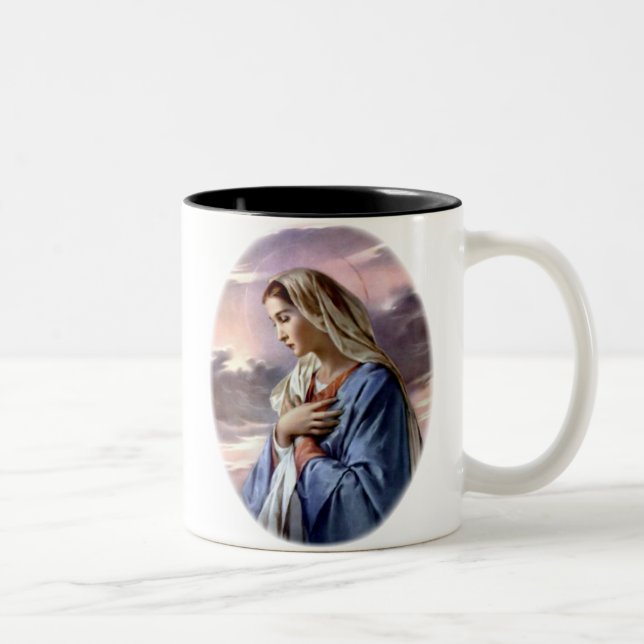 Blessed Virgin Mary - Mother of God Two-Tone Coffee Mug (Right)