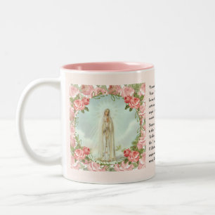 Blessed Virgin Mary Our Lady of Fatima Memorare Tw Two-Tone Coffee Mug