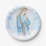 Blessed Virgin Mary Paper Plate at Zazzle