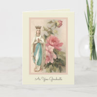 Blessed Virgin Mary Pastel Roses Graduation