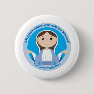 Blessed Virgin Mary Pinback Button