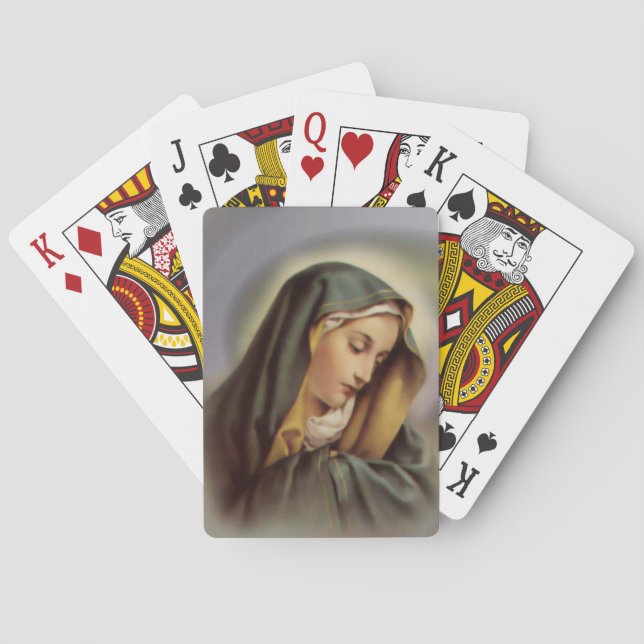 Blessed Virgin Mary Poker Cards (Back)