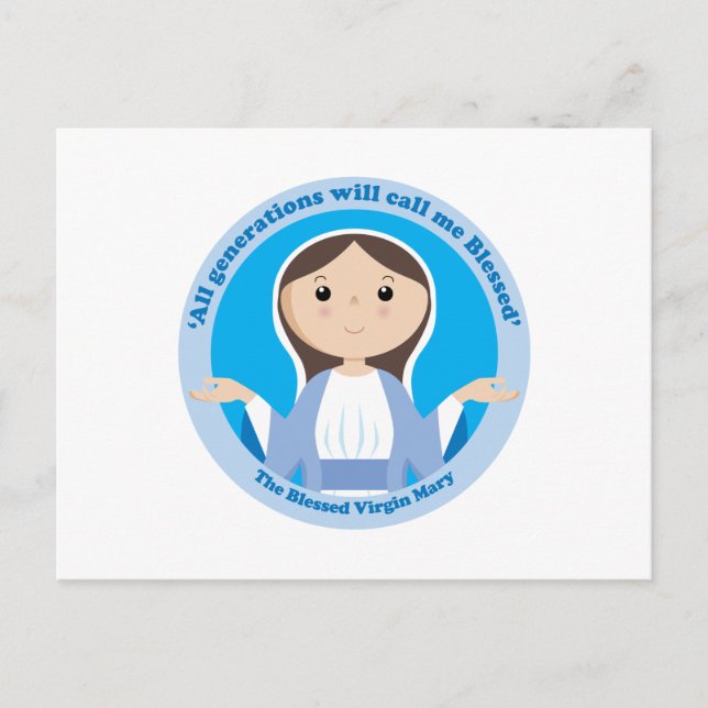 Blessed Virgin Mary Postcard (Front)