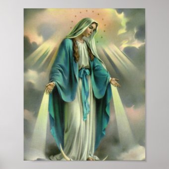 Blessed Virgin Mary Poster | Zazzle