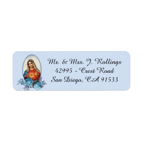 Blessed Virgin Mary  Praying Religious Label