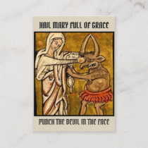 Blessed Virgin Mary Punch the Devil Holy Cards