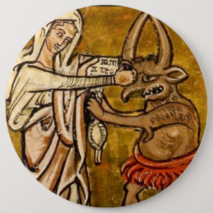 Blessed Virgin Mary Punching the Devil in the Face Button