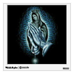 Blessed Virgin Mary Purple Prayer Rosary Wall Decal