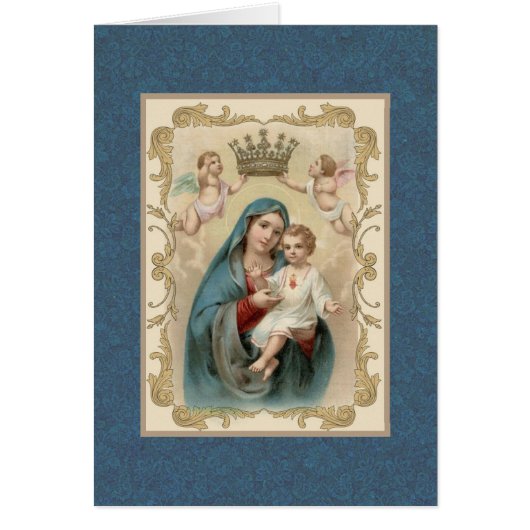 Blessed Virgin Mary Queen of Heaven Cards (Front)
