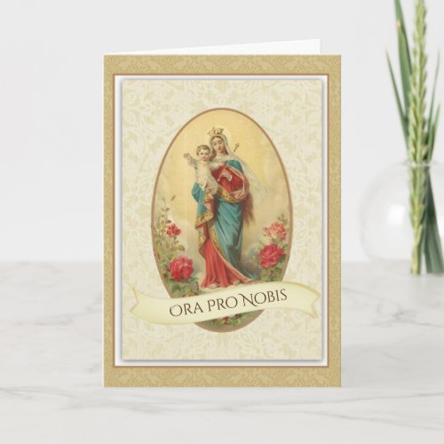 Blessed Virgin Mary Queen of Heaven Jesus Card