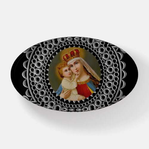 Blessed Virgin Mary Queen of Heaven Jesus Paperweight