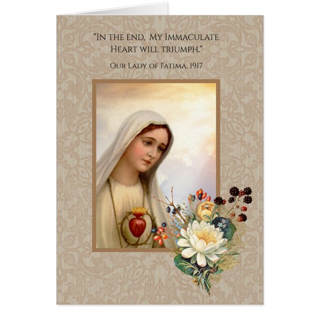 Blessed Virgin Mary Religious Catholic Fatima Cards (Front)