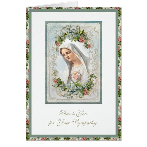 Blessed Virgin Mary  Religious Funeral Condolence