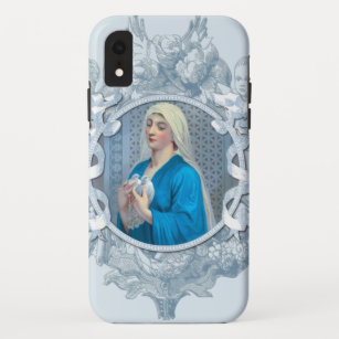 Blessed Virgin Mary Religious Vintage Catholic Cas iPhone XR Case