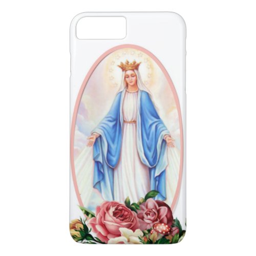 Blessed Virgin Mary Religious Vintage Catholic iPhone 8 Plus7 Plus Case