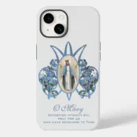 Miraculous Medal Blue Leather Folio Case for iPhone 12/12 Pro