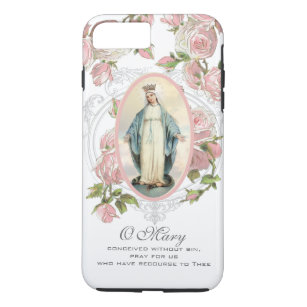 Blessed Virgin Mary Religious Vintage Catholic iPhone 8 Plus/7 Plus Case