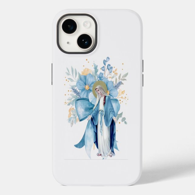 Blessed Virgin Mary Religious Vintage Catholic Case-Mate iPhone Case (Back)
