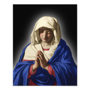 BLESSED VIRGIN MARY SACRED IMAGE PHOTO PRINT