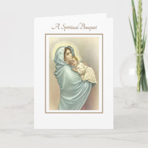 Blessed Virgin Mary Spiritual Bouquet Prayers Card