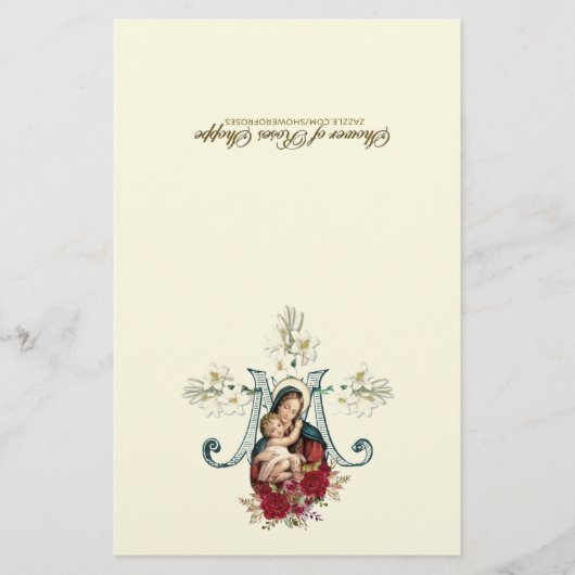 Blessed Virgin Mary Spiritual Communion Prayer (Front)