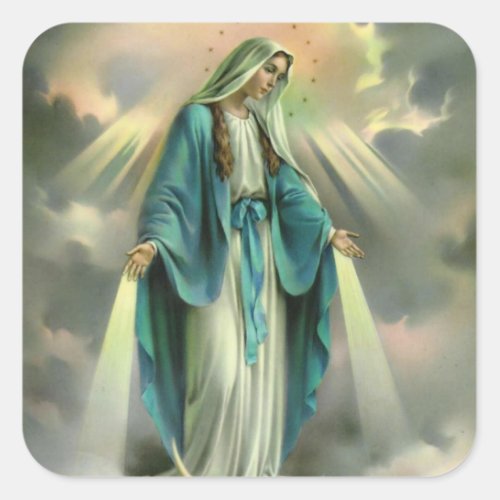 Blessed Virgin Mary Square Sticker