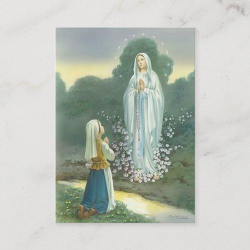 Blessed Virgin Mary St Bernadette Poem Card