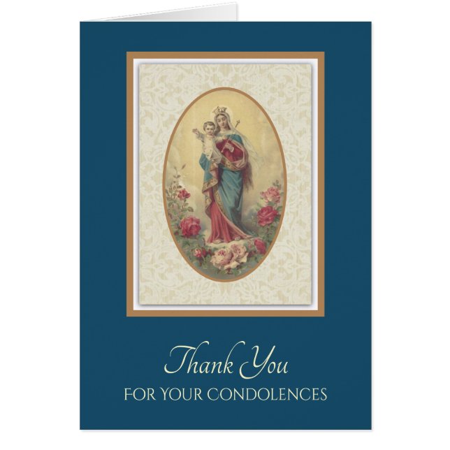 Blessed Virgin Mary Thank You Condolences (Front)