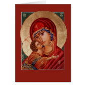 Blessed Virgin Mary Theotokos Greeting/Prayer Card (Front)
