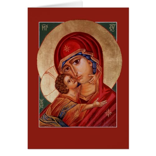 Blessed Virgin Mary Theotokos GreetingPrayer Card