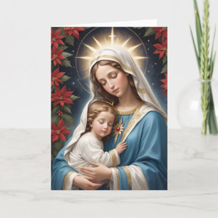 Blessed Virgin Mary Traditional Catholic Holiday Card