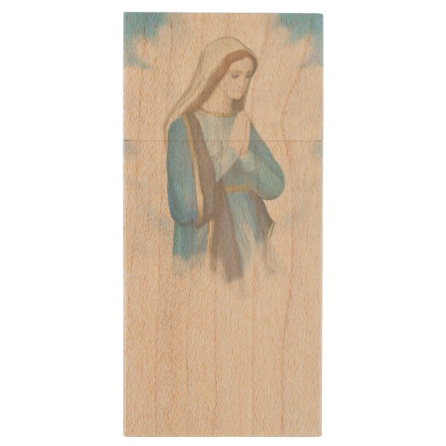 Blessed Virgin Mary USB Flash Drive (Back (Vertical))