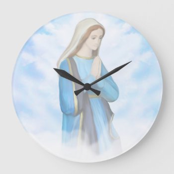 Blessed Virgin Mary Wall Clock by orchideapl at Zazzle
