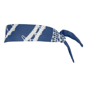 Blessed Virgin Mary, white lace, navy blue Tie Headband