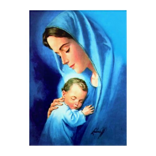 Blessed Virgin Mary with Baby Jesus Acrylic Print