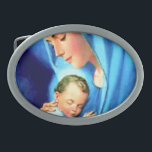 Blessed Virgin Mary with Baby Jesus Belt Buckle<br><div class="desc">Blessed Virgin Mary with Baby Jesus.  frontiernow.com</div>