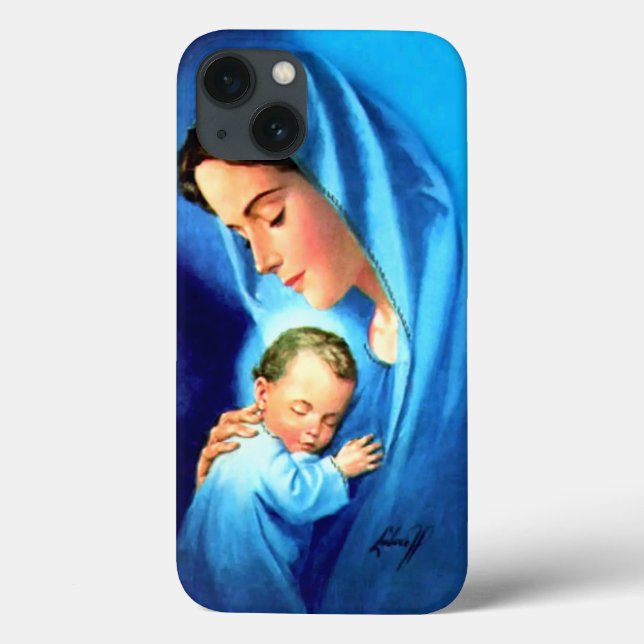Blessed Virgin Mary with Baby Jesus Case-Mate iPhone Case (Back)