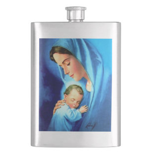 Blessed Virgin Mary with Baby Jesus Flask