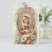 Blessed Virgin Mary with Baby Jesus & Flowers (Standing Front)