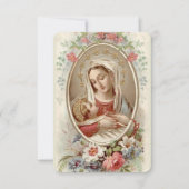 Blessed Virgin Mary with Baby Jesus & Flowers (Front)