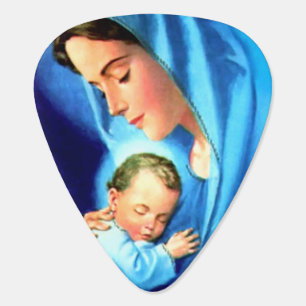 Blessed Virgin Mary with Baby Jesus Guitar Pick
