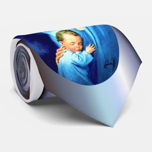 Blessed Virgin Mary with Baby Jesus Neck Tie (Rolled)