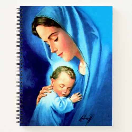 Blessed Virgin Mary with Baby Jesus Notebook