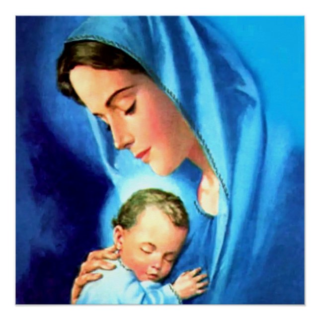 Blessed Virgin Mary with Baby Jesus Poster (Front)